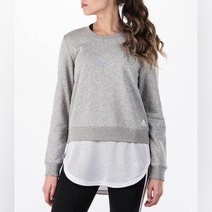 Adidas Dual Layer Sweatshirt, Grey Heather, X-Large